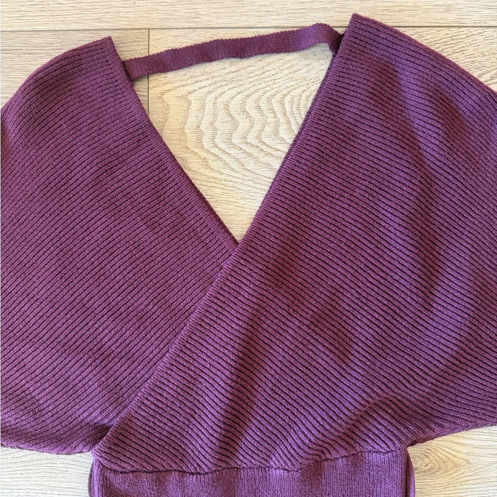 Vici Purple Ribbed Knit Sweater - Picture 4 of 5
